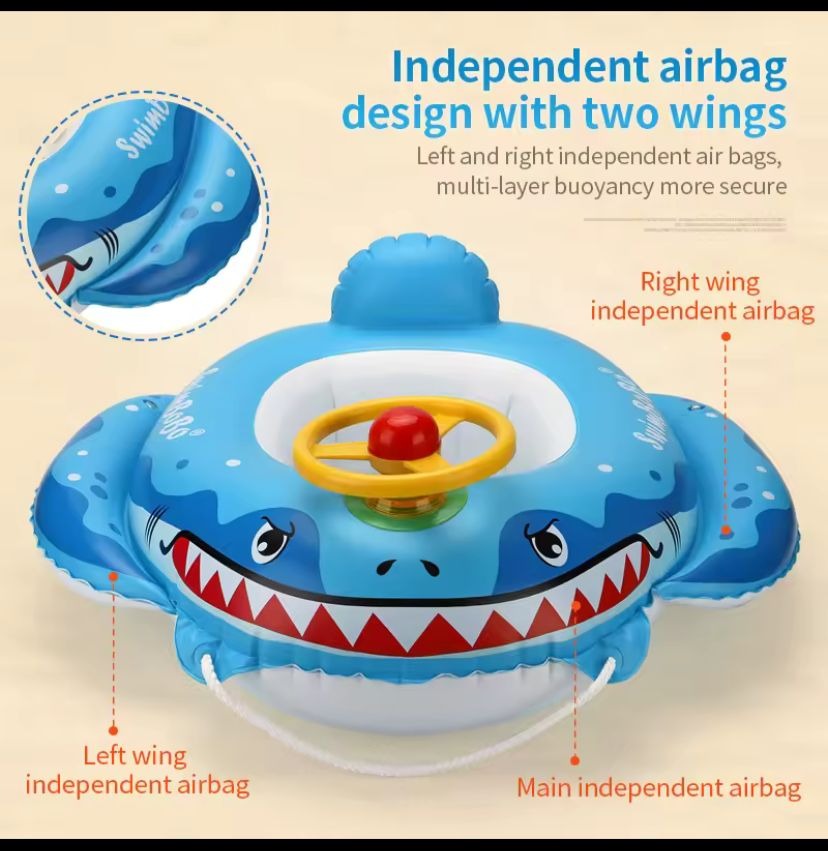 Flotador pequeño inflable  DE TIBURON